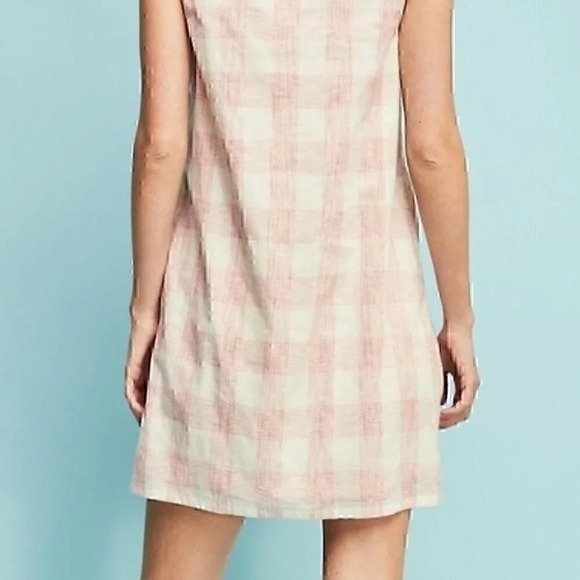 Entro Plaid Embroidered Lace Up Dress - Picture 5 of 6